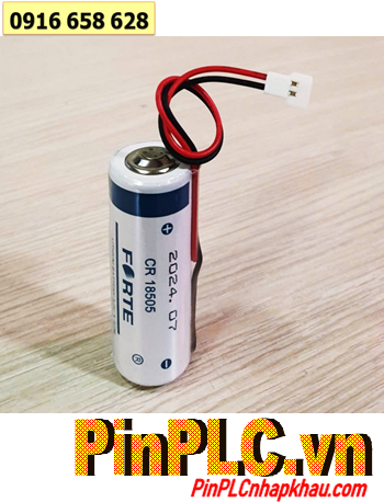 FORTE CR18505 (Zắc 51005), Pin nuôi nguồn PLC FORTE CR18505 Lithium Manganese Dioxide 3v 2500mAh chính hãng